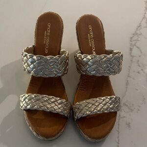 Andre Assous Metallic Braided Sandals